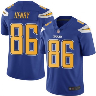Los Angeles Chargers NFL Football Hunter Henry Electric Blue Jersey Youth Limited #86 Rush Vapor Untouchable->youth nfl jersey->Youth Jersey